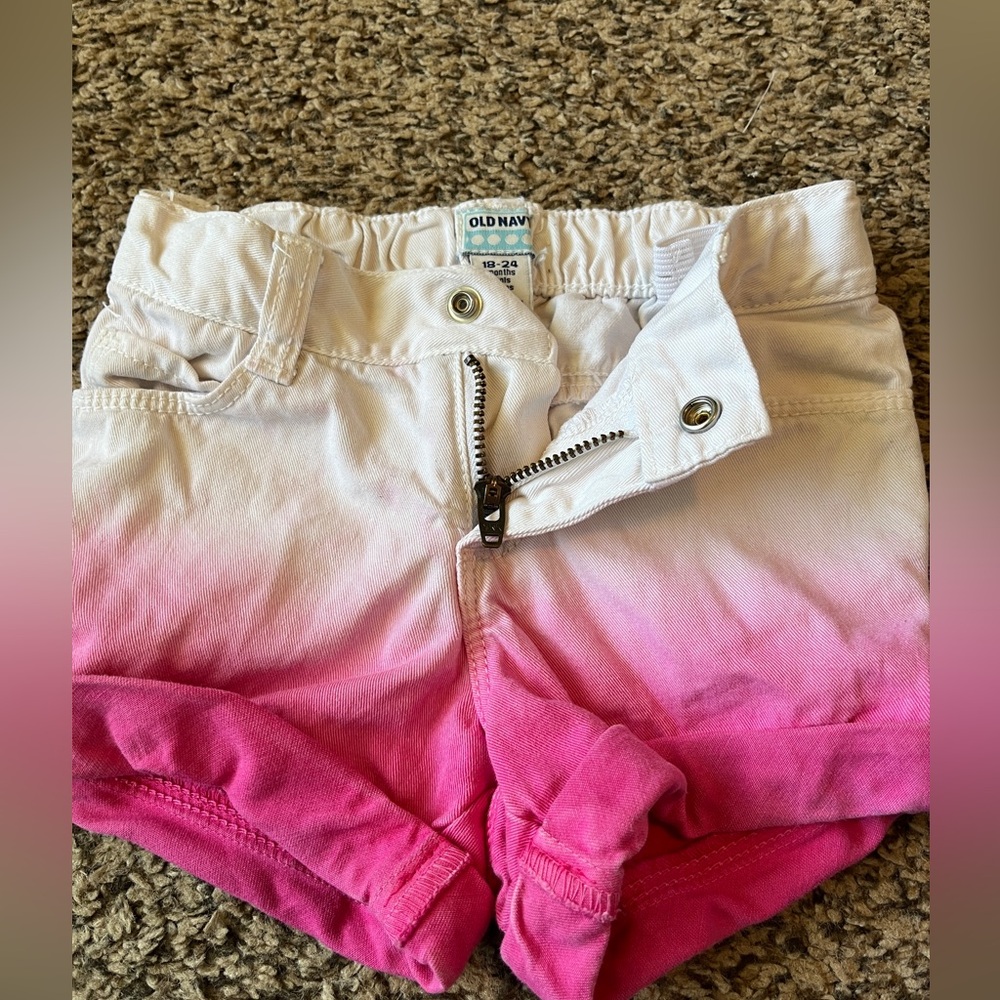 Old Navy size 18-24 month pink ombré shorts